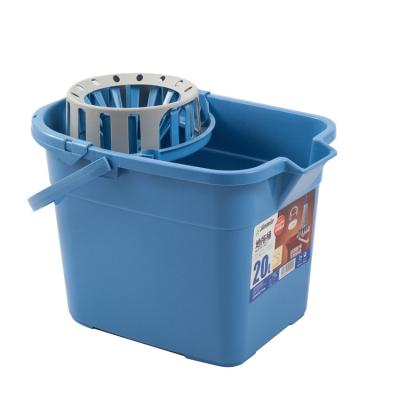 China Viable Household Wholesale Floor Hotel Tools Blue Plastic Mop Mop Bucket Cleaning Cleaning Bucket for sale