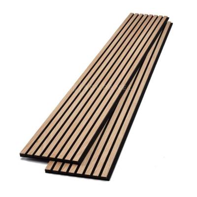 China Modern Wooden Strip Sound-Absorbing Board Slat Acoustic Panel For Wall for sale