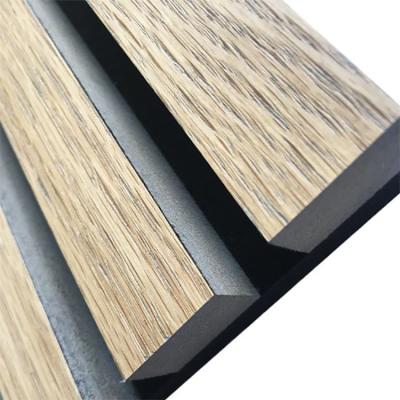 China Moisture-Proof wholesale sound absorption insulation board soundproof wall panels 100%PET acoustic panels grooved slatted wooden wall panels for sale