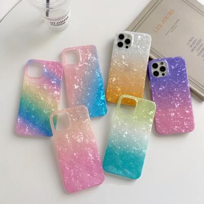 China Shockproof For iPhone 11 Pro For iPhone 12 13 Pro Max Gradient Iridescent Shell Pattern Case New Design Shockproof Case for sale