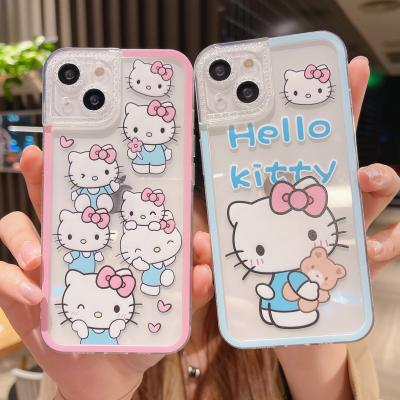 China Cartoon Kitty Cover Mobile Phone Case Cute Shockproof Cell Phone Hello For i Phone 11 Pro Max For iphone 12 pro max for sale