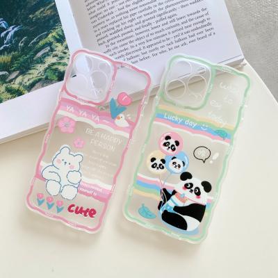 China Shockproof Transparent Soft TPU Phone Case For iphone xs Phone Case For iPhone 12 Pro Max Panda Phone Case For iPhone 13 Pro Max for sale