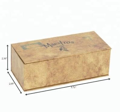 China Rigid Board Magnetic Cigar Gift Box Square Printed Paper Finishing for sale