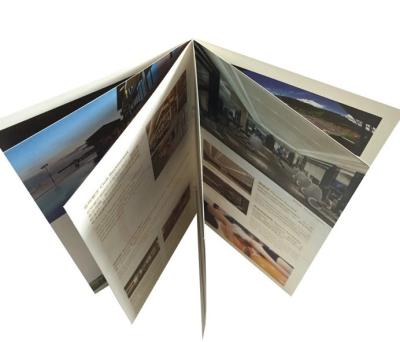 China Custom paper catalogs advertising brochure printing UV Printing Saddle Stitching for sale