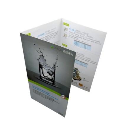 China C2S Paper Double Side Folded Leaflet Printing, Customized Two Folds User Instruction Manual for sale