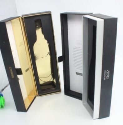 China Single Wine Glass Bottle Gift Box Cardboard Paper Packaging Shipping Carton Wine Box for sale