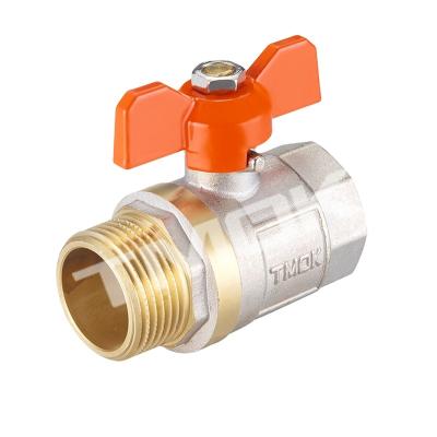 China General Size G1 Brass Thumb Port Valve PTFE/O-Ring Ball Joint Valve Meter Water Flow Brass Ball Valve For Water,Oil,Gas for sale