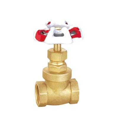 China General Left Brass Full Color DN20 No Rubber Ring Internal Double Thread Wide Open With Hand Wheel Brass Gate Valve for sale