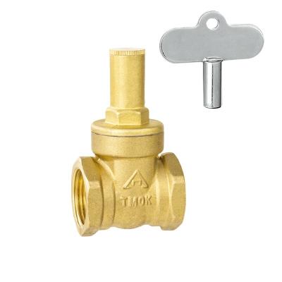 China General Brass Chrome Plated With Lock Handle Type Gate Valve for sale