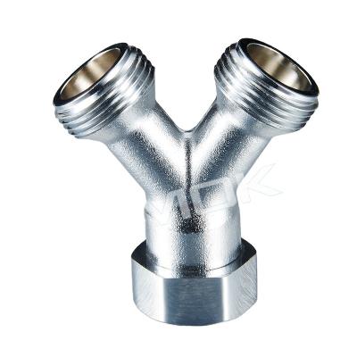 China Water Y Pattern Nickel Plating Brass Pipe Joint for sale