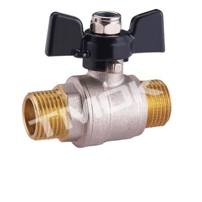 China General control valve for water diesel oil cw167n nickel plaated brass in male thread copper ball aluminum handle brass ball valve for sale