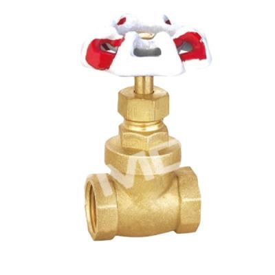 China Stem Gate Valve Heavy Type / Light Weight General Brass Material Extend BSP / NPT Thread Gate Valve for sale