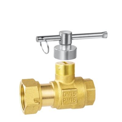 China TMOK General Brass Magnetic Lock Water Meter Valve for sale