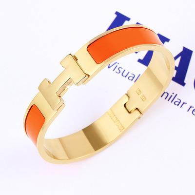 China Popular Vintage Jewelry For Women 316L Stainless Steel Bracelet H Enamel Colorful BangleHot Selling Products for sale