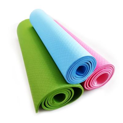 China Shock Absorption Beginner Fitness Mat Custom Made Eco Friendly Yoga Mat With Logo 6mm Eva Foam Thick Suede Printed PU Pilates Band for sale