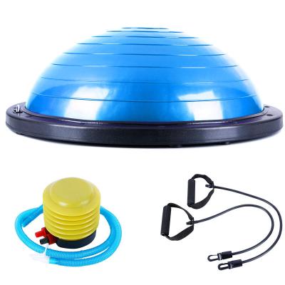 China Anti-burst And Durable Anti-Slip Yoga Massage Fitness Half Balance Ball Trainer With Base for sale