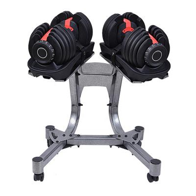 China 2021 Small Dumbbell Footprint Adjustable Rack 24kg 40kg 52.5lb 90lbs 552 Double Iron Dumbbell Rack Set In Stock for sale