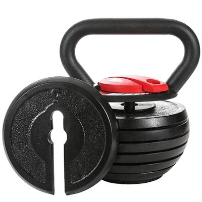 China Durable Wholesale 20lb / 40lb Kettlebell Handle Weight Adjustable With Plates for sale