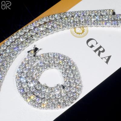 China CLASSIC 5MM Tennis Bracelet VVS Moissanite Diamond Factory OEM ODM Pass Diamond Tester Iced Out Tennis Chains 925 Silver Hip Hop Jewelry for sale