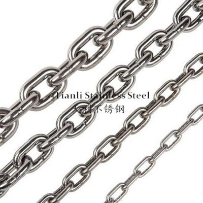 China DIN 766 Transmission Stainless Steel Link Chain Diameter 14mm 1.25KN-160KN for sale