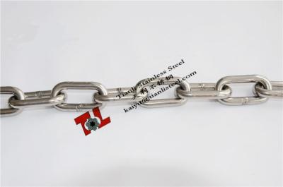 China 3mm DIN763 Long Link Chain Stainless Steel 304 A2 1.4301 316 A4 1.4401 for sale