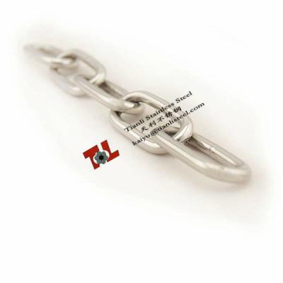 China Polished Stainless Steel Link Chain Diameter 10mm DIN763 Standard for sale