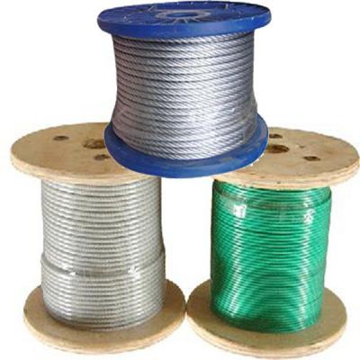 China Galvanized PVC Coated Steel Wire Rope 7x19 With High Strength for sale