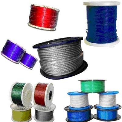 China Nylon colorido ou corda de fio de aço revestida do Pvc para os encaixes da bicicleta à venda