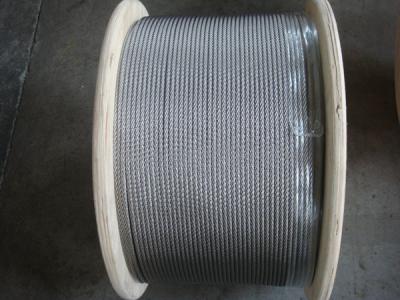 China Cuerda de alambre de acero inoxidable 7x7 de AISI 304 con el cable EN12385-4 de 1.5m m en venta