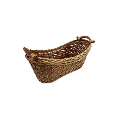 China Factory Direct Sale Sustainable Rectargle Storage Baskets Rattan Storage Basket Woven Laundry Basket With Handle for sale