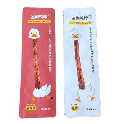 China Recyclable Food Pouch Duck Neck Wrapping Aluminum Foil Three Sides Moisture Proof Sealing Food Pouch for sale