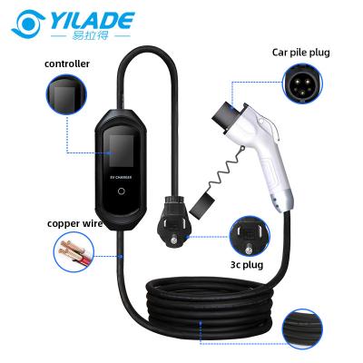 China Electric Vehicle Charging Portable Car Cable Type 1 EV Charging Cable Fast Electric Vehicle Charging Cable With Control Wallbox Ev Charger for sale