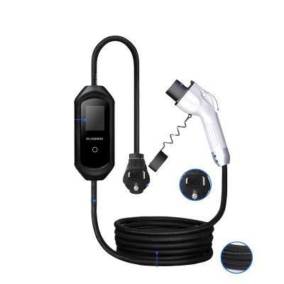 China Portable Electric Vehicle Car Cable Type 1 16A Ev Charger Setec EV Charging Charger For Car for sale