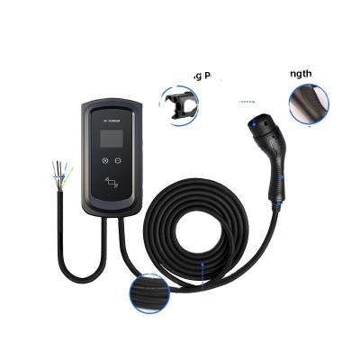 China LED Display IEC 62196 EV Charger 7KW To 11KW Wallbox EV Charger Electric Car Charging Cable for sale