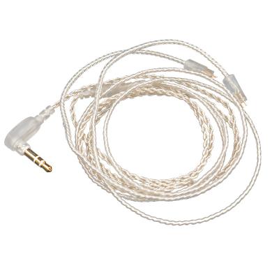 China Car KZ ZSN Replacement Earphone Silver Plated Cable Upgraded Durable 25 Wires Audio Cores Cable Wire With 3.5mm Plug For KZ ZSN ZS for sale