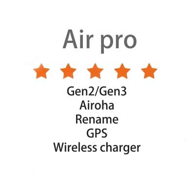 China Auto Pairing 2021 Best Seller Real Air Gen 3 Transparent Airs Tws Pro Air 3 Pro 3 Earbuds Wireless Earphone Apod for sale