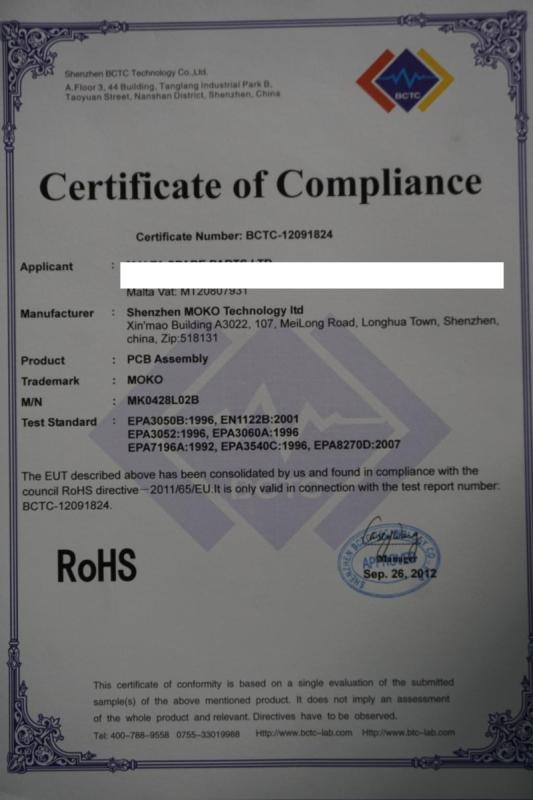 RoHS - Shenzhen Moko Technology Ltd.