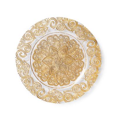 China China factory wedding viable gold charger acrylic charger plate, charger plate for wedding, gold charger plates wedding! for sale