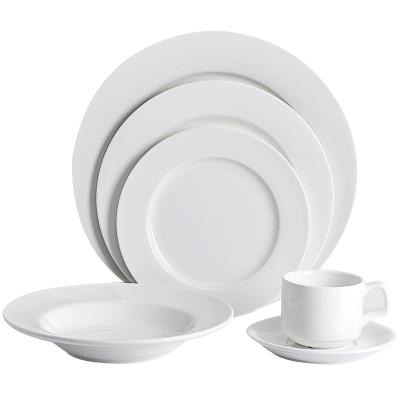 China Chaozhou Factory Sustainable Hotel Use Sweet White Chinese Dinner Set , Ceramic Tableware Made In China~ for sale