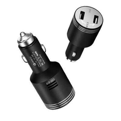 China Global best-selling car travel charger high quality cigarette interface lighter charger supports QC 3.0 and displays carbon monoxide conce for sale