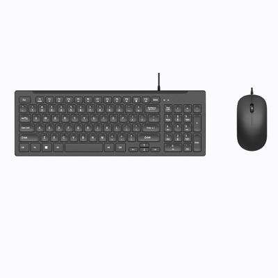 China US Ultra Thin Computer Wired Keyboard Mouse Combo 95 Keys Membrane Compatible with Windows 7/8/10 View for AIO, Desktop for sale