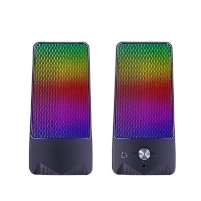 China Yes CHENZO Premium High Fidelity Stereo Multimedia Dual USB Gaming RGB 6W Speakers for Desktop, Laptop, AIO and TV for sale