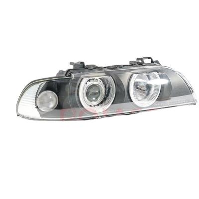 China Auto head light for bmw 5 series E39 530 LED angel eyes head lamp auto Xenon headlight for sale