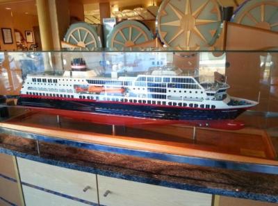 China MS Trollfjord Custom Ship Models Gifts Type With Injection Mold Making Container Material for sale