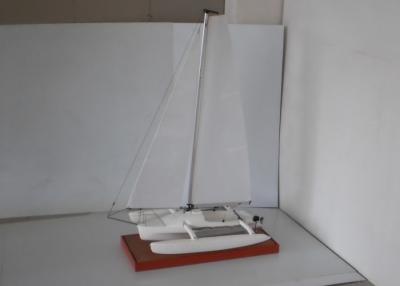 China Sail Catamaran Ship Model , Wooden Boat Models For Club Decoration for sale