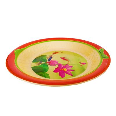 China Sustainable Hot Selling Dinner Plate Dish Melamine Plastic Dish 9 Inch For Africa Market for sale