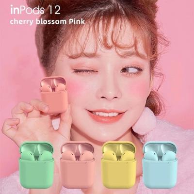 China Fashionalbe Macaroons inPods 12 Earphone Pop-Up Colorful Matte Touch Feeling Wireless Earbuds Touch Control for sale