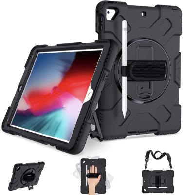 China With Kickstand and Shoulder Strap for iPad 6th/5th Generation Case, for iPad 9.7 2018/2017 Case with Holder Hand Strap Shoulder Strap Pencil Holder Case for sale