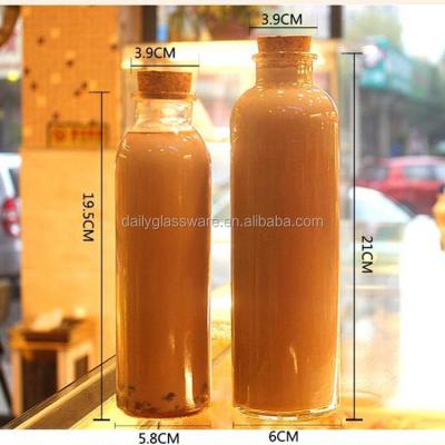 China Moq 350ml 500ml DAILY Empty Beverage Glass Bottle Low Cork for sale