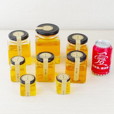 China Glass Jar 180 DAILY Food Honey Square 200 380 500 1000 for sale